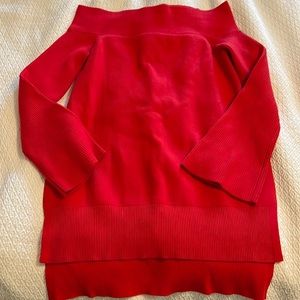 Anthropologie Off-the-Shoulder Bell Sleeve Tunic Sweater